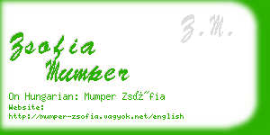 zsofia mumper business card